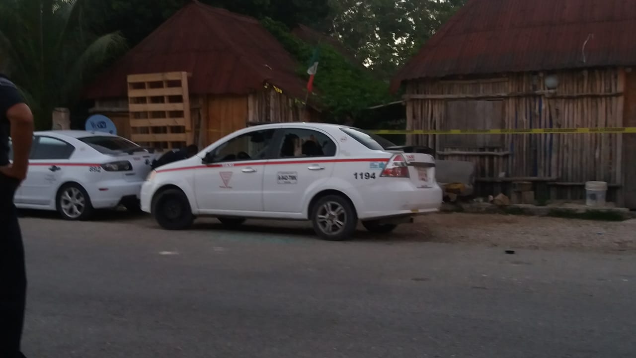 Balean tres taxis en Tulum Quinta Fuerza