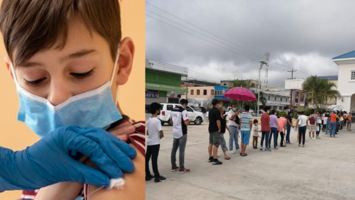 Atiborran chetumaleños la Zona Libre de Belice, por vacunación a menores