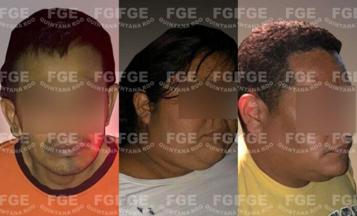 los vinculan por secuestro expres Tres sujetos, presuntos responsables del secuestro exprés a policías en el sur del estado, han sido vinculados a proceso. Foto: Fiscalía de Q. Roo