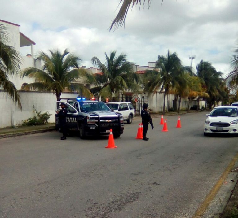 Filtro de policías estatales en Cancún