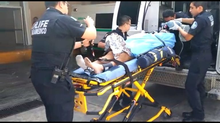 Albañil, al borde de la muerte, tras explotarle máquina