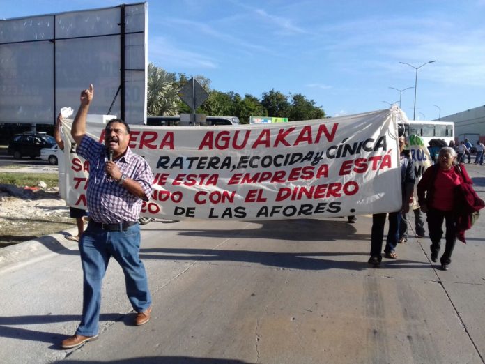 Marciano Toledo protesta contra Aguakan