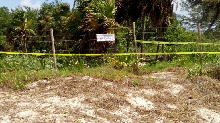 Clausuran desmonte en Punta Esmeralda Clausuran desmonte en Punta Esmeralda