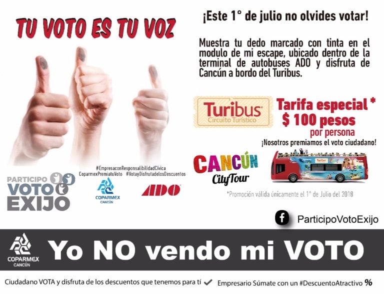 Empresas invitan a votar y ofrecen promociones