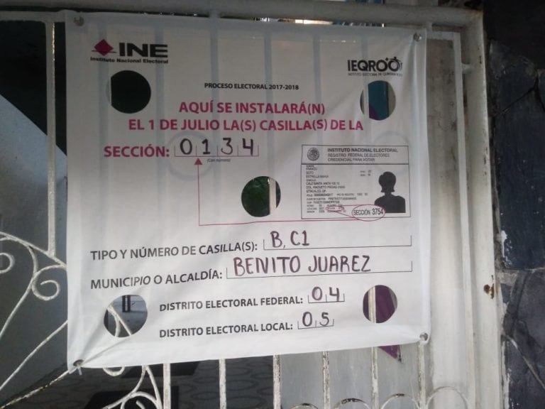 Señalizan INE y Ieqroo lugares de votación