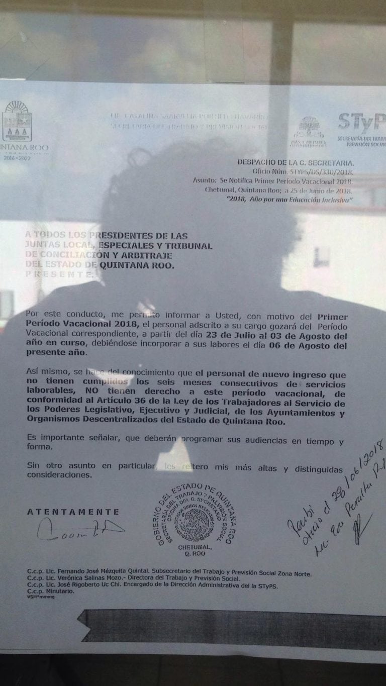 De vacaciones, en las Juntas de Conciliación y Arbitraje