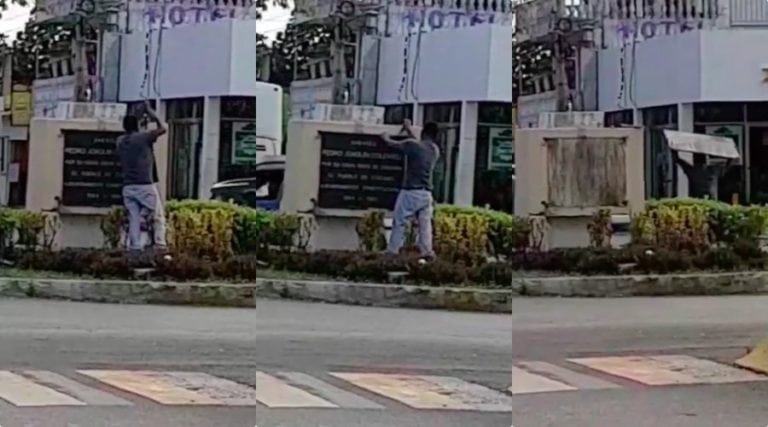 Perla Tun se venga de Pedro Joaquín Delbouis al tirar la placa de su padre Perla Tun se venga de Pedro Joaquín Delbouis al tirar la placa de su padre