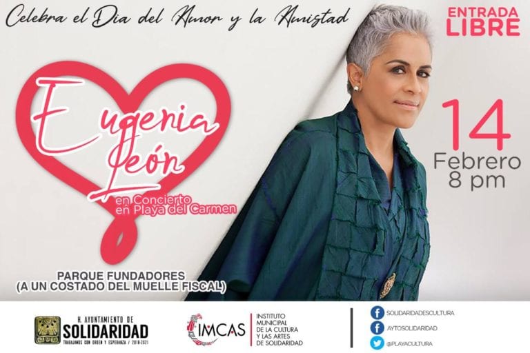 Eugenia León ofrecerá concierto gratuito en Playa del Carmen Eugenia León ofrecerá concierto gratuito en Playa del Carmen