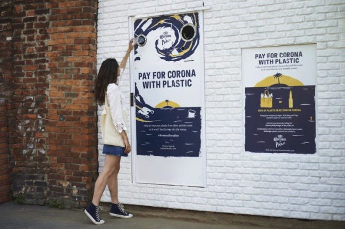 botellas de plástico por cervezas