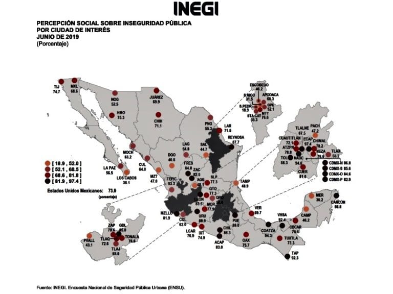 Disminuye percepción de inseguridad en Cancún: INEGI