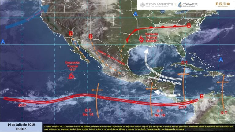 Clima: “Barry” fue huracán, pero se degradó a tormenta