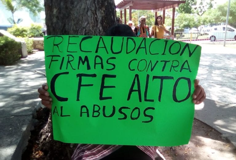 Juntan firmas contra la CFE en Cancún