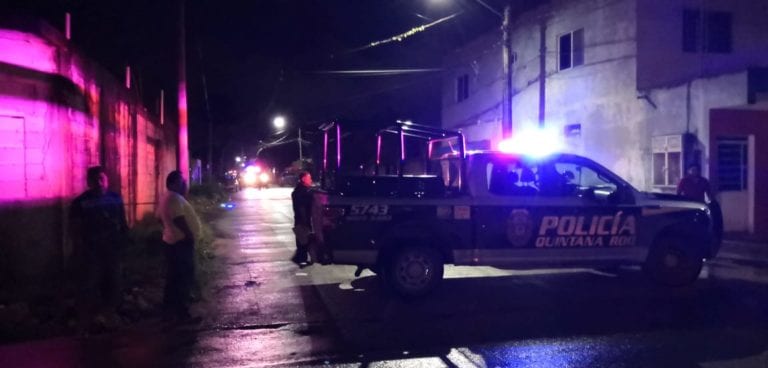 Fuerte movilización policiaca por ejecutado en Cancún