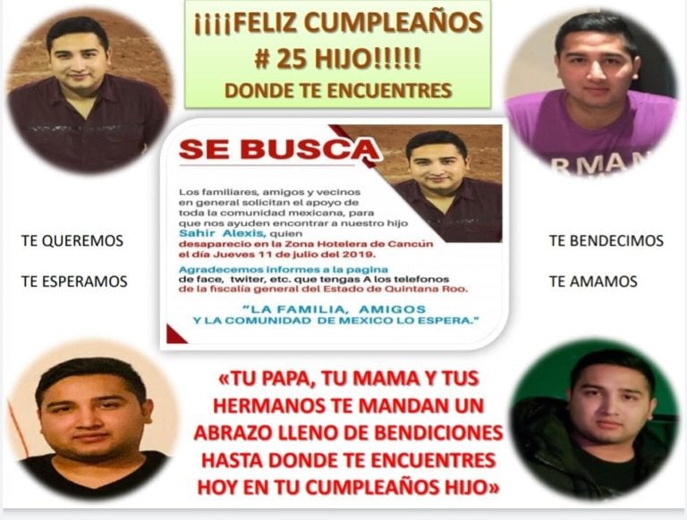 Hoy cumple 25 años Sahir, el joven desaparecido en Palazzo