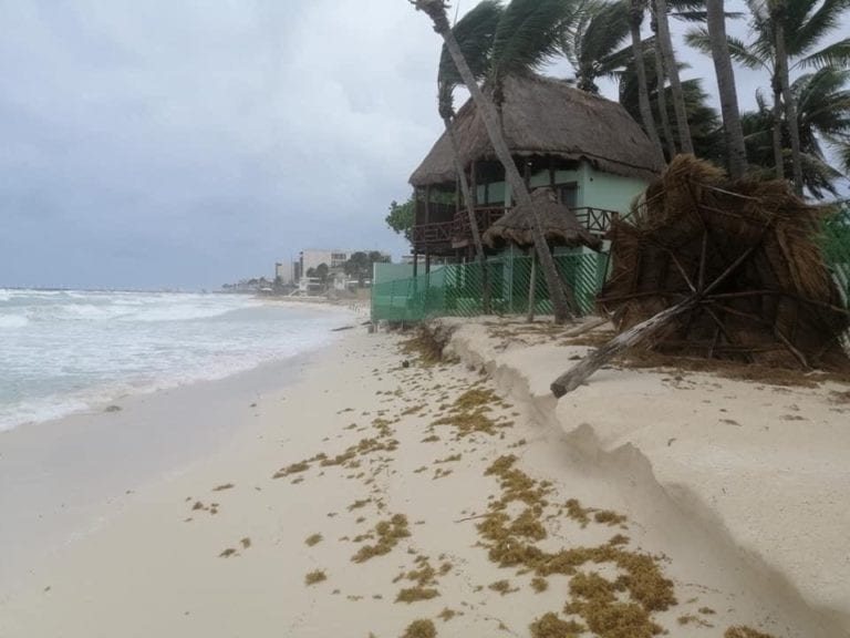 Se erosionan playas en Riviera Maya Se erosionan playas en Riviera Maya