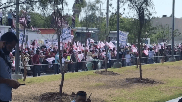 Multitud acude a evento de AMLO en Tamaulipas