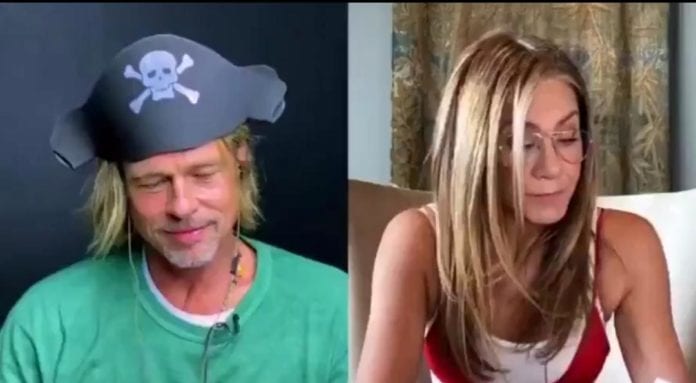 Brad Pitt y Jennifer Aniston se reencontraron de manera virtual