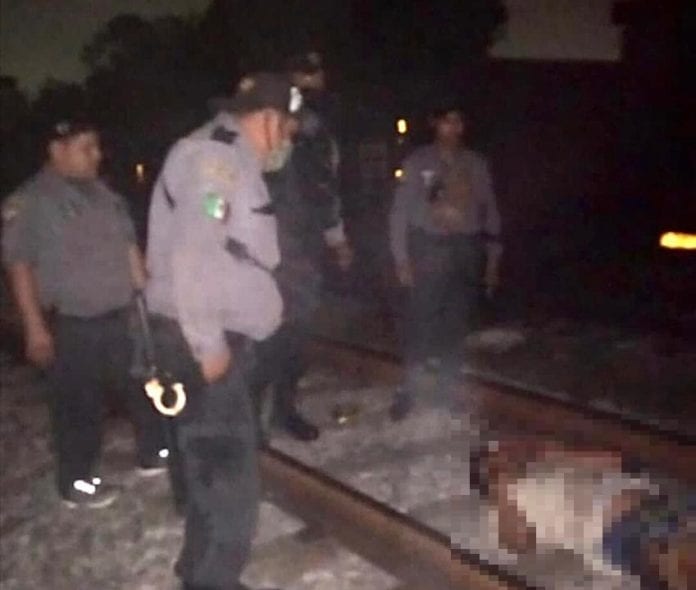 Un sujeto en estado de ebriedad perdió una pierna tras quedarse dormido en las vías de un tren, terminó con una pierna destrozada.