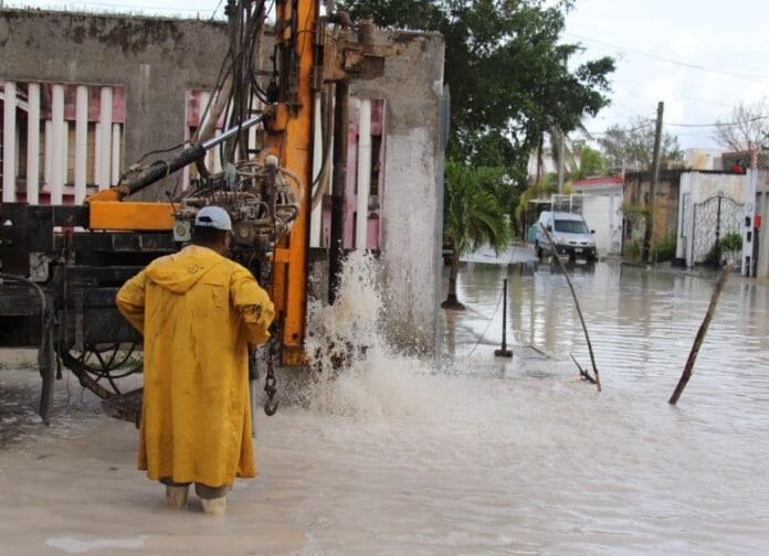 Ante la temporada de lluvias Puerto Morelos amplía su red de pozos de absorción