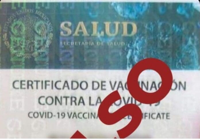 ES FALSA la cartilla de vacunación de Covid-19, advierte Secretaría de Salud