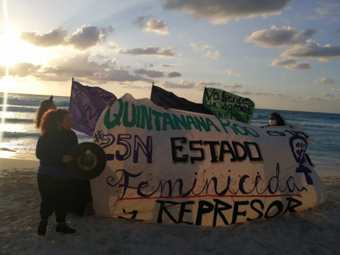 Inicia movimiento del ‘25N’ en playas de Cancún