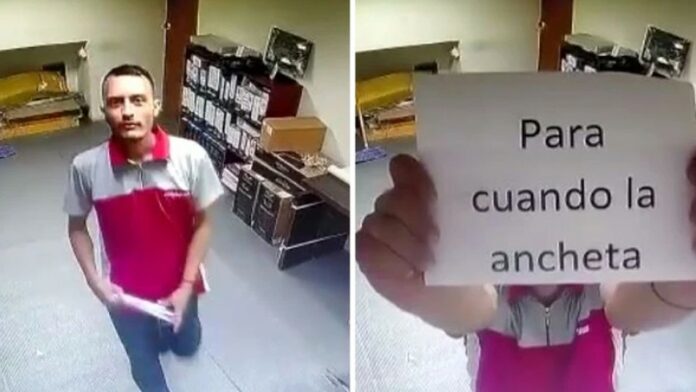 Empleado se vuelve viral por publicar video pidiendo a su jefe el regalo de navidad