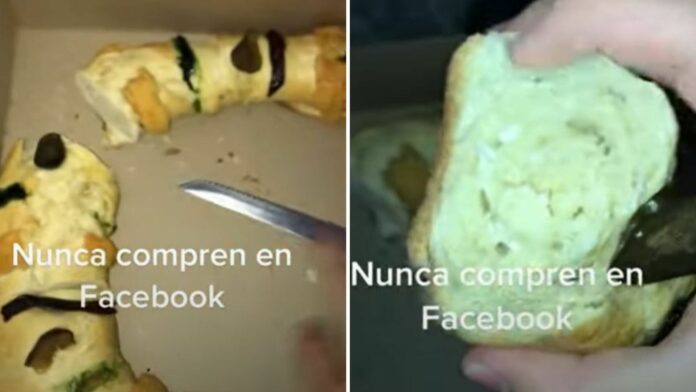 Joven denuncia que lo estafaron con su rosca de reyes comprada en redes sociales