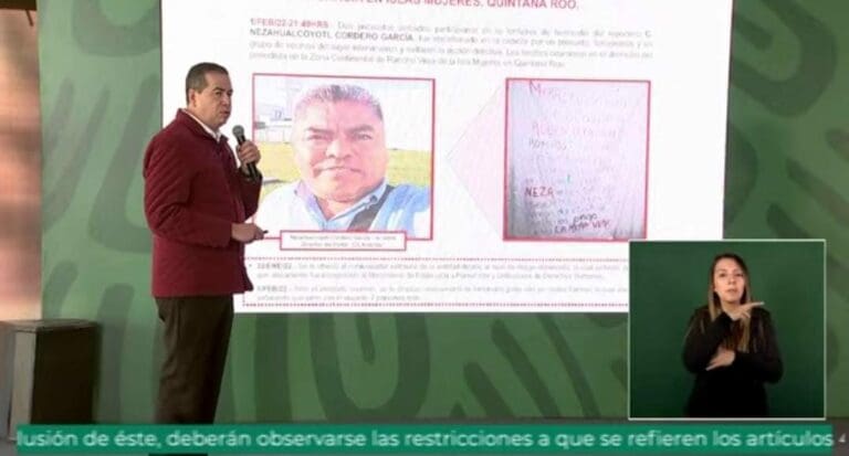 El caso del periodista de Q. Roo Nezahualcóyotl Cordero fue tocado en la conferencia de este día; dicen que ya está protegido. Foto: Captura de video