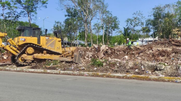 Mantienen avance de obras del Tren Maya en Playa del Carmen