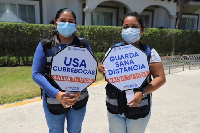 Con “chalecos azules” promoverán en Solidaridad las medidas sanitarias en Semana Santa