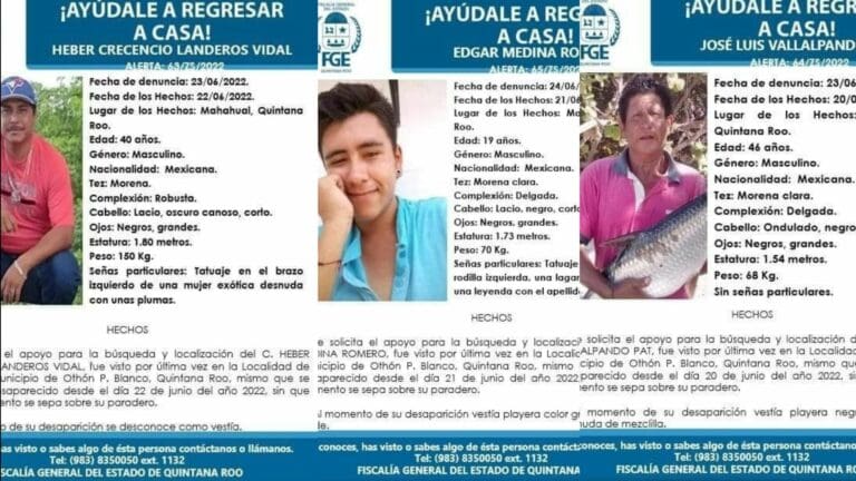 Investiga Fiscalía desaparición de al menos siete personas en Xcalak