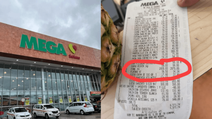 MEGA de Cozumel cobra 2 mil 870 pesos por una piña