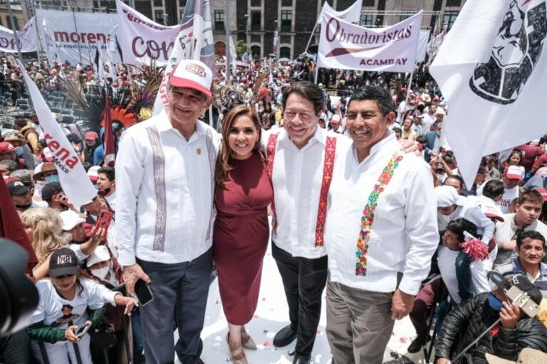 Horas antes de recibir su constancia como ganadora de las elecciones, Mara Lezama acudió a un evento de Morena en el Edomex.