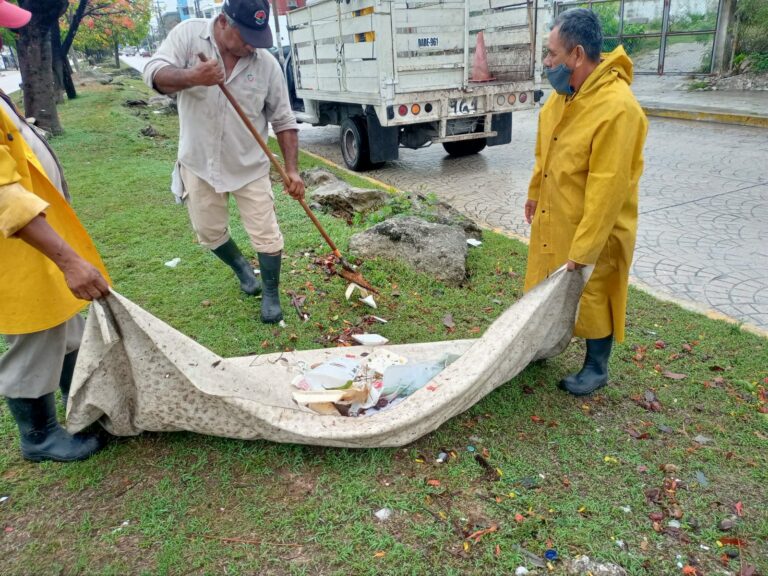 Activan brigadas de limpieza tras paso del ciclón tropical ‘Uno’ en Cancún