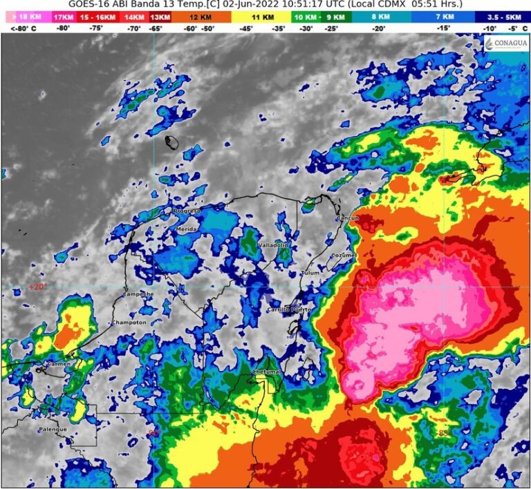 Se forma ciclón tropical "Uno" sobre Quintana Roo