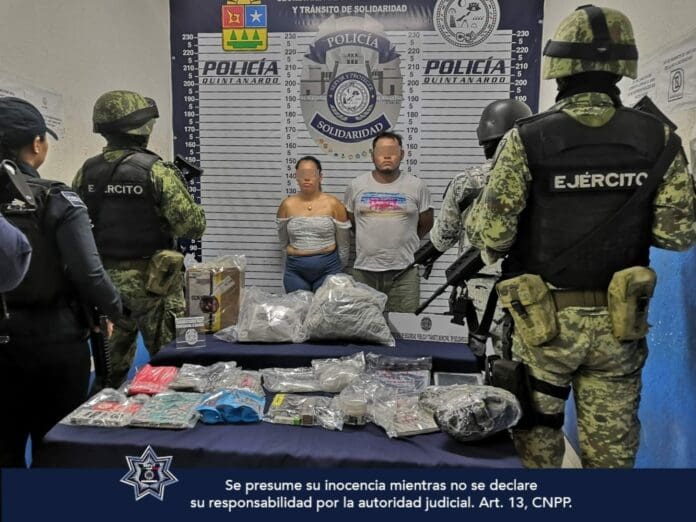 Tras una llamada al 911, detienen a dos personas por venta de drogas en Playa del Carmen