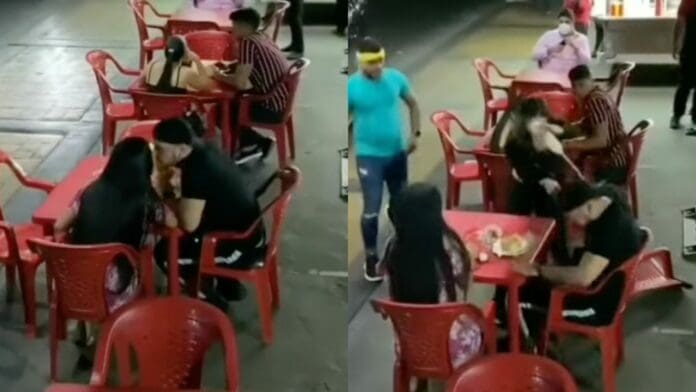 Mujer descubre que su novio le es infiel y lo “baña” con mayonesa en público