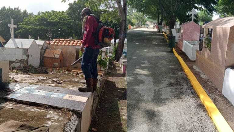 Embellecen panteones municipales en Cancún