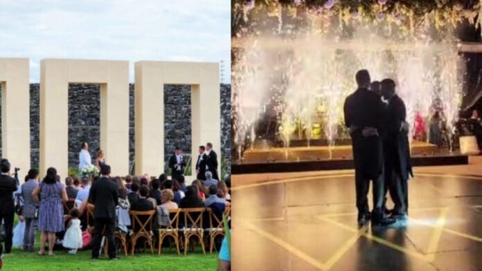 Celebran primer matrimonio 'poliamoroso' entre tres hombres en Aguascalientes