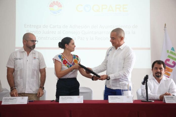 BJ, PRIMER MUNICIPIO EN ADHERIRSE AL CONSEJO QUINTANARROENSE PARA LA CONSTRUCCIÓN DE LA PAZ Y LA RECONCILIACIÓN 