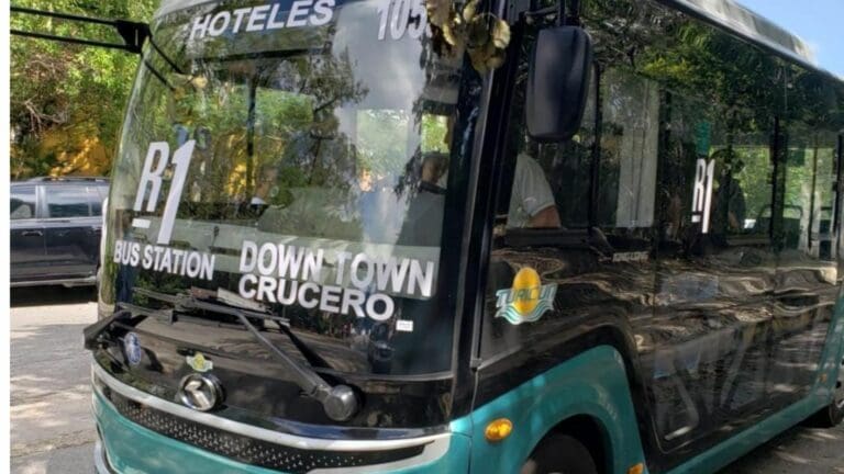 Autocar prueba un autobús eléctrico con cámaras y GPS en la Zona Hotelera de Cancún
