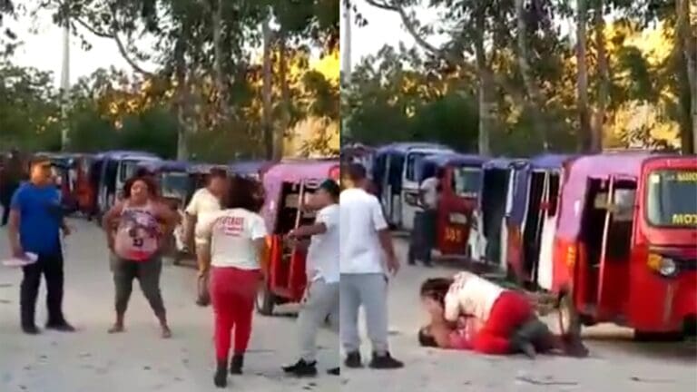 Mujeres pelean por un hombre en Cancún