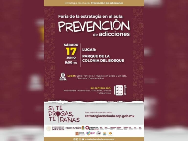 SEQ invita a la Feria de la Estrategia en el Aula “Si te Drogas te Dañas”