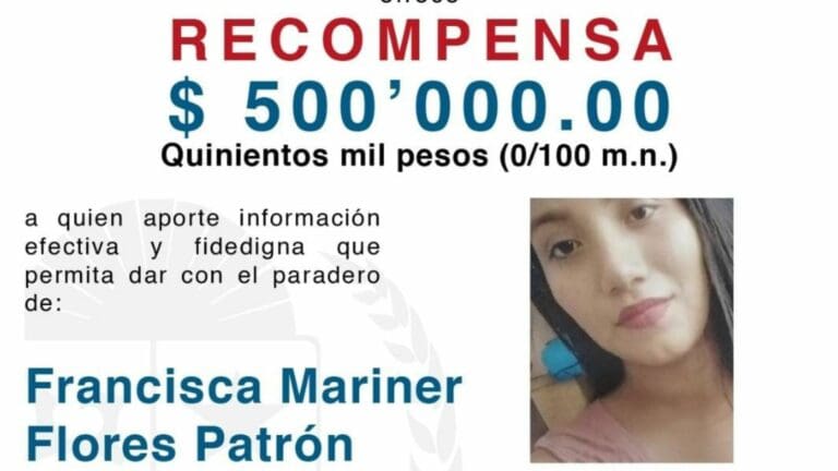 Ofrece Fiscalía recompensa a quien dé informes sobre Francisca Mariner, desaparecida hace tres años Ofrece Fiscalía recompensa a quien dé informes sobre Francisca Mariner, desaparecida hace tres años