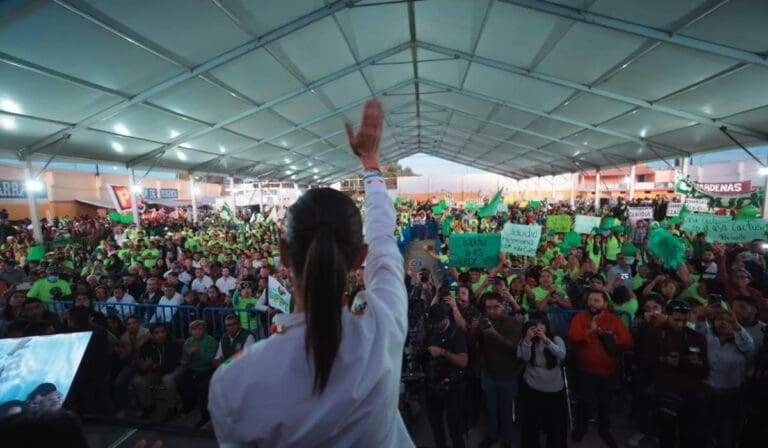 ‘‘Nos une ser parte de un partido, pero nos une más el amor que le tenemos al pueblo de México’’: Claudia Sheinbaum lleva mensaje de unidad a militantes de Morena en San Luis Potosí