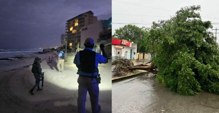 El huracán “Beryl” tocó tierra a las 6:05 am. En Cancún se reportan afectaciones mínimas tras la llegada del fenómeno.