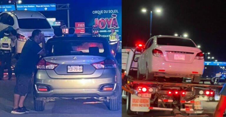 Guardia Nacional montó operativo en el aeropuerto de Cancún para evitar el paso de conductores de la plataforma Uber.