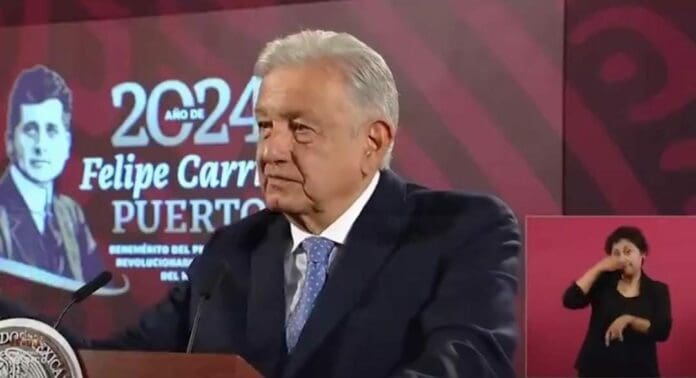 Descartó AMLO que se vaya a detener a Vladímir Putin en caso que acuda a la toma de posesión de Claudia Sheinbaum.