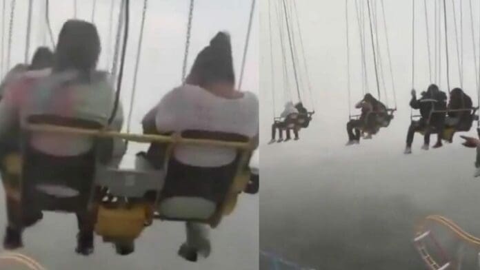 Usuarios de un juego mecánico del parque Six Flags se quedaron varados a 70 metros de altura por varios minutos.