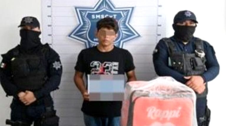 Se hacía pasar por repartidor de Rappi en Cancún para llevar droga a domicilio